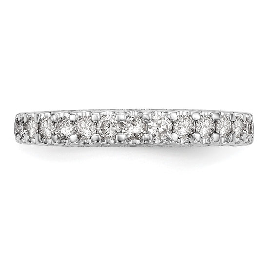 14k White Gold 1/2 carat Lab Grown Diamond VS/SI+ G+ Complete Wedding Band
