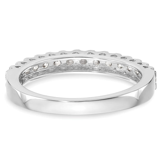 14k White Gold 1/2 carat Lab Grown Diamond VS/SI+ G+ Complete Wedding Band