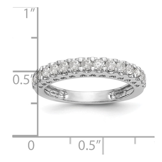 14k White Gold 1/2 carat Lab Grown Diamond VS/SI+ G+ Complete Wedding Band