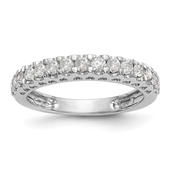 14k White Gold 1/2 carat Lab Grown Diamond VS/SI+ G+ Complete Wedding Band