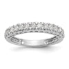 14k White Gold 1/2 carat Lab Grown Diamond VS/SI+ G+ Complete Wedding Band