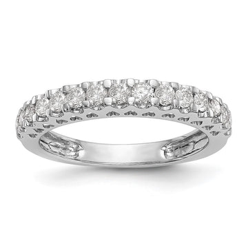 14k White Gold 1/2 carat Lab Grown Diamond VS/SI+ G+ Complete Wedding Band