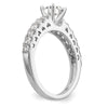 14k White Gold 1/2 carat Lab Grown Diamond VS/SI+ G+ Semi Mount Peg Set Engagement Ring