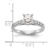 Peg Set Diamond Semi-mount Engagement Rings