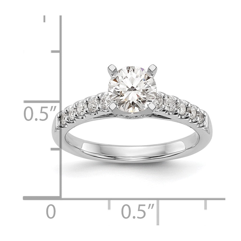 Peg Set Diamond Semi-mount Engagement Rings