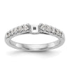 Peg Set Diamond Semi-mount Engagement Rings