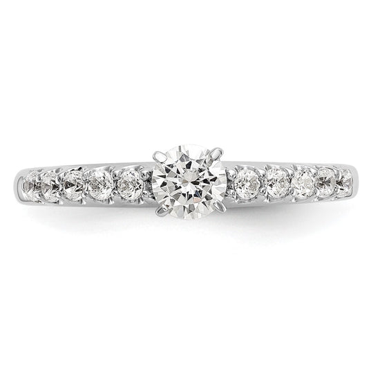 Peg Set Diamond Semi-mount Engagement Rings