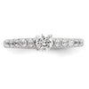 Peg Set Diamond Semi-mount Engagement Rings