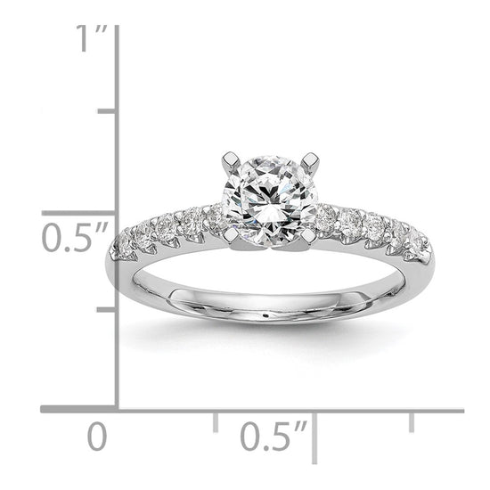 Peg Set Diamond Semi-mount Engagement Rings