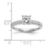 Peg Set Diamond Semi-mount Engagement Rings