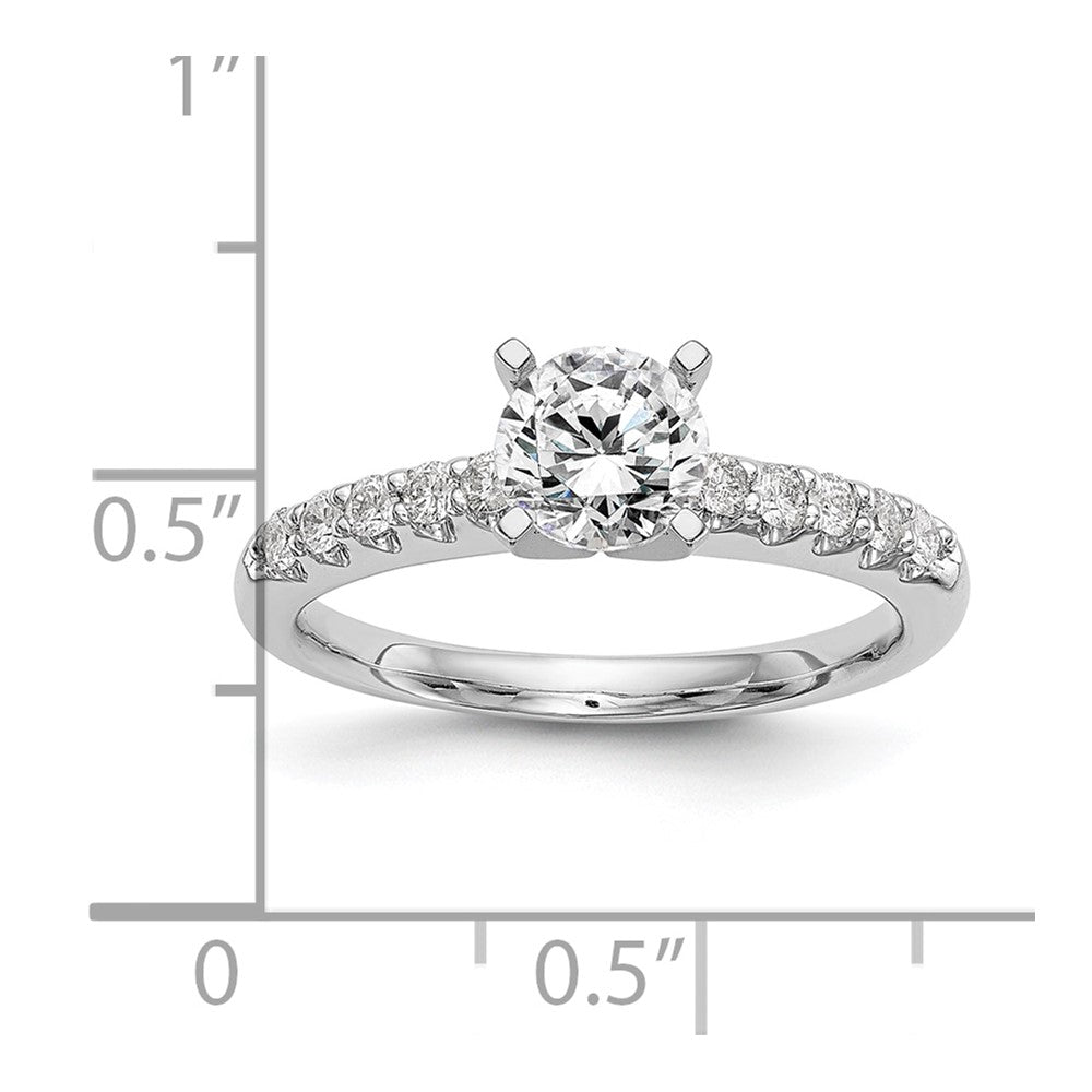 Peg Set Diamond Semi-mount Engagement Rings