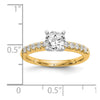 Peg Set Diamond Semi-mount Engagement Rings