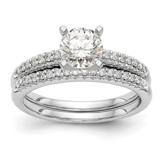 Peg Set Diamond Semi-mount Engagement Rings