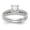 Peg Set Diamond Semi-mount Engagement Rings