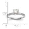 Peg Set Diamond Semi-mount Engagement Rings