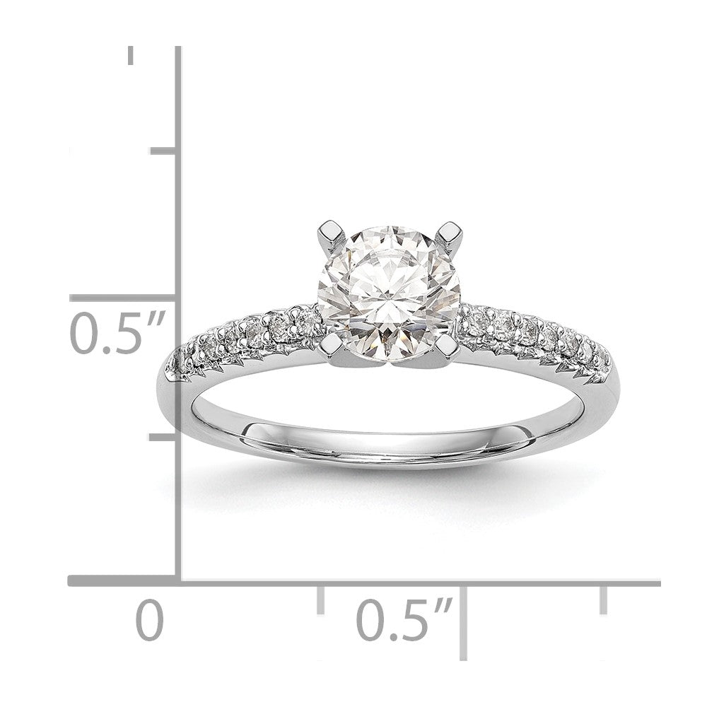 Peg Set Diamond Semi-mount Engagement Rings