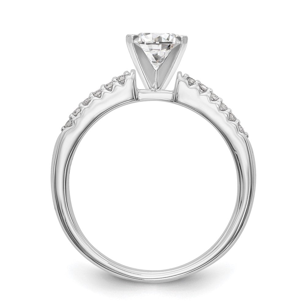 Peg Set Diamond Semi-mount Engagement Rings