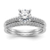 Peg Set Diamond Semi-mount Engagement Rings