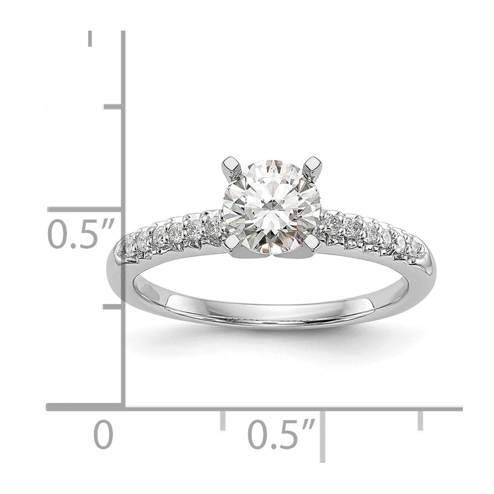Peg Set Diamond Semi-mount Engagement Rings