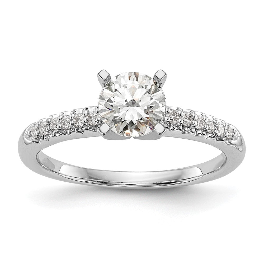 Peg Set Diamond Semi-mount Engagement Rings