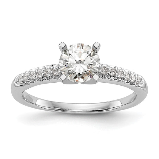 Peg Set Diamond Semi-mount Engagement Rings