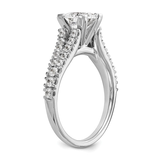 Peg Set Diamond Semi-mount Engagement Rings