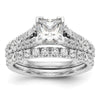Peg Set Diamond Semi-mount Engagement Rings