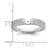 14K White Gold 2-Row Peg Set 3/4 carat Diamond Semi-mount Engagement Ring
