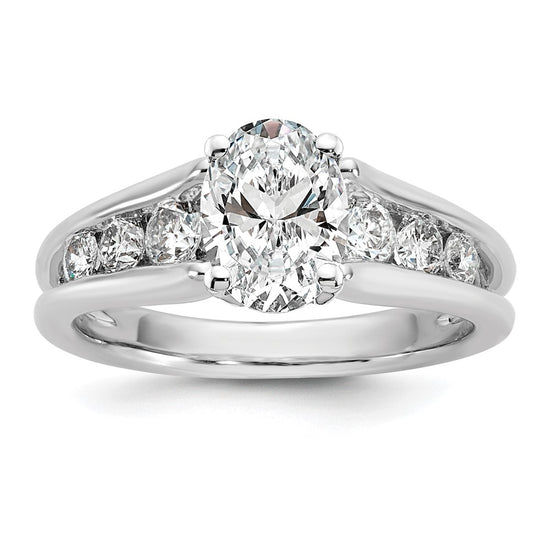 Peg Set Diamond Semi-mount Engagement Rings