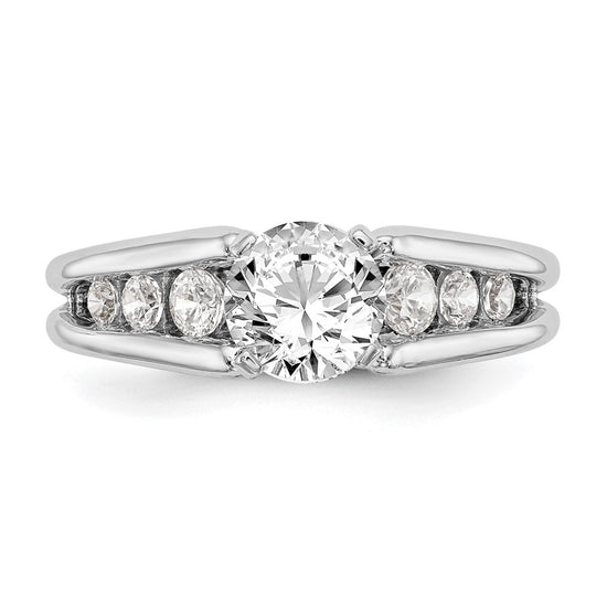 Peg Set Diamond Semi-mount Engagement Rings