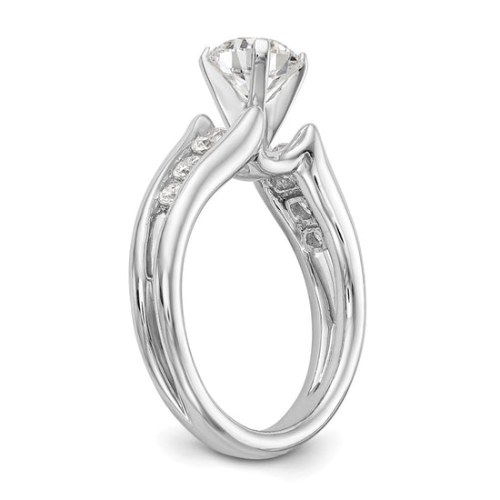 Peg Set Diamond Semi-mount Engagement Rings