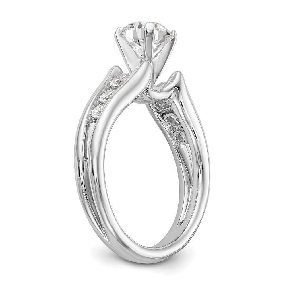 Peg Set Diamond Semi-mount Engagement Rings