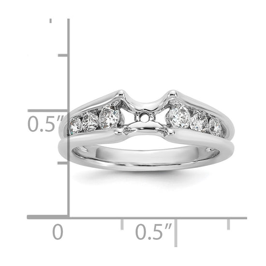 Peg Set Diamond Semi-mount Engagement Rings