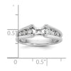 Peg Set Diamond Semi-mount Engagement Rings