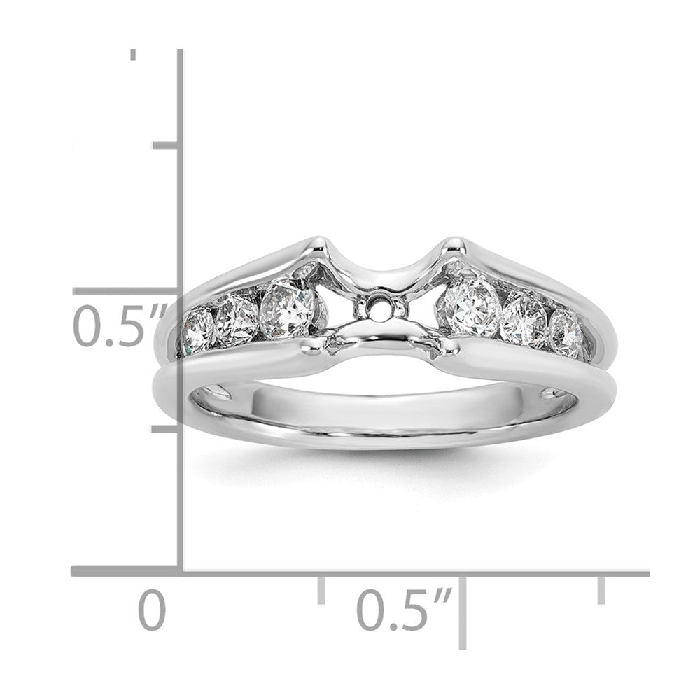 Peg Set Diamond Semi-mount Engagement Rings