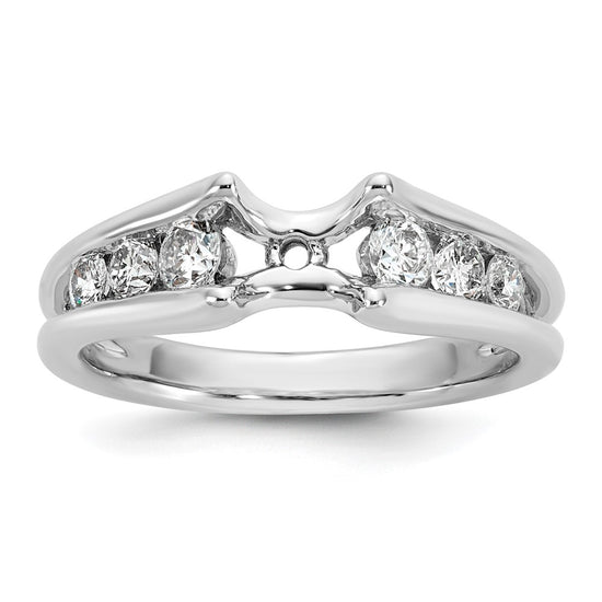 Peg Set Diamond Semi-mount Engagement Rings