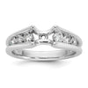 Peg Set Diamond Semi-mount Engagement Rings