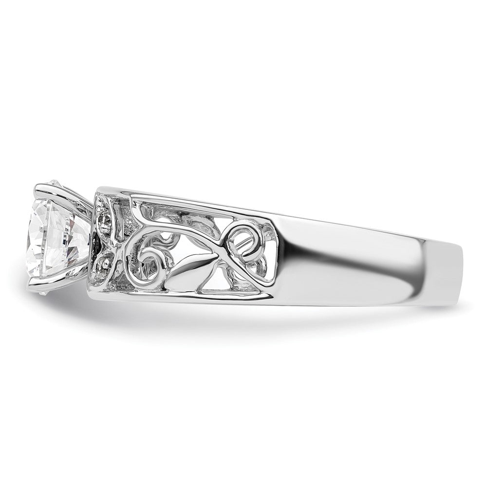Peg Set Diamond Semi-mount Engagement Rings