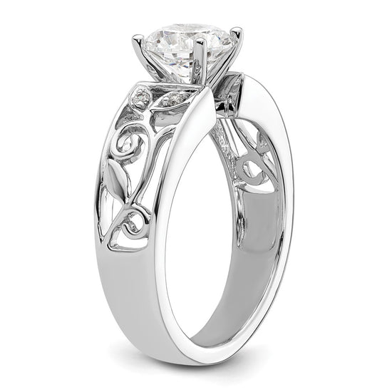 Peg Set Diamond Semi-mount Engagement Rings