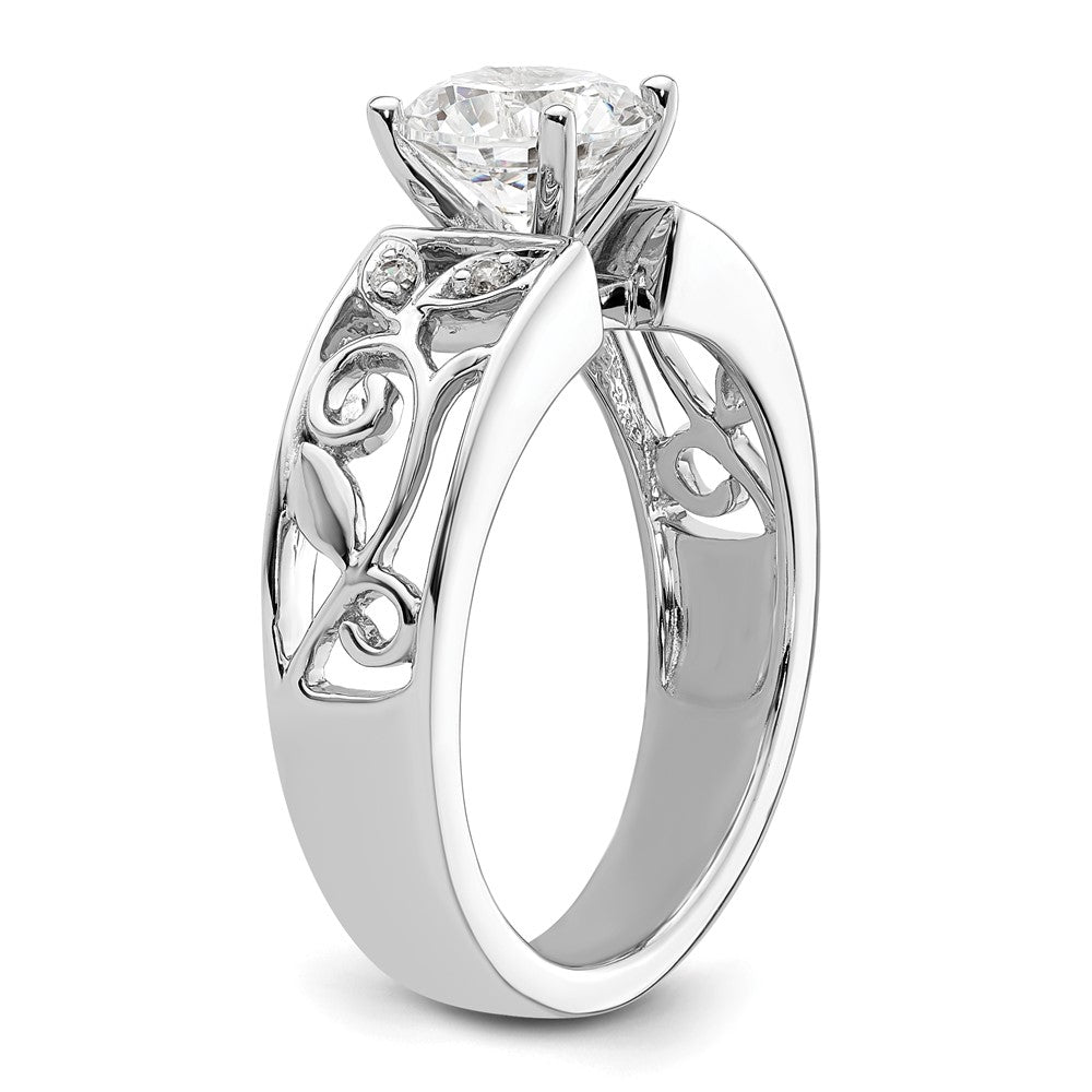 Peg Set Diamond Semi-mount Engagement Rings