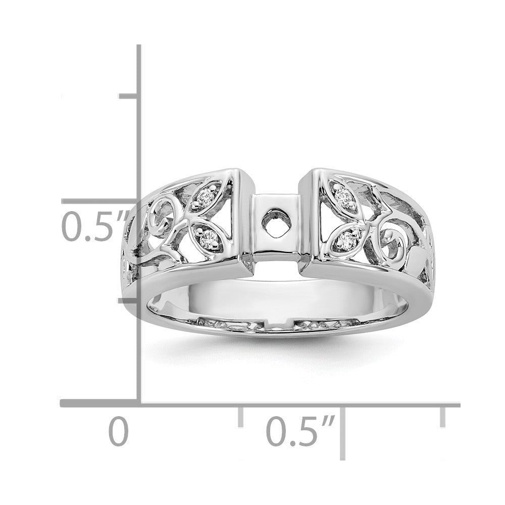 Peg Set Diamond Semi-mount Engagement Rings
