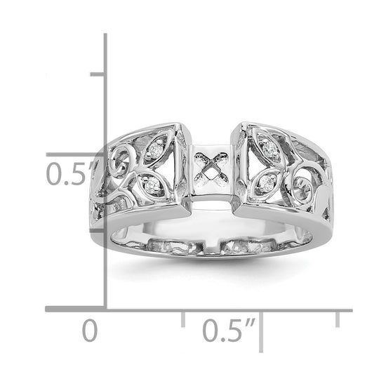 Peg Set Diamond Semi-mount Engagement Rings