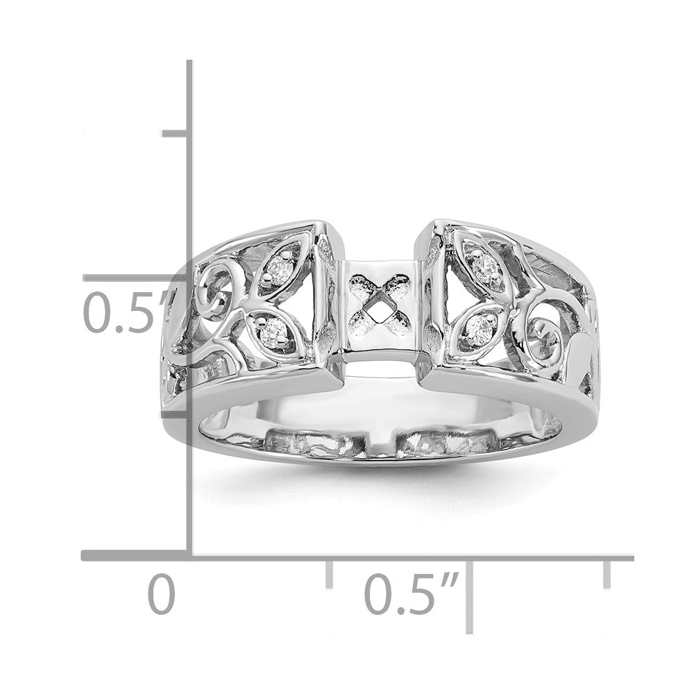 Peg Set Diamond Semi-mount Engagement Rings