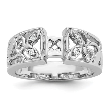 Peg Set Diamond Semi-mount Engagement Rings