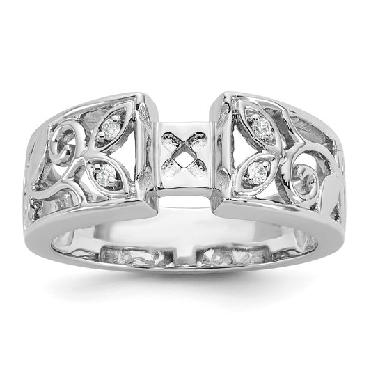 Peg Set Diamond Semi-mount Engagement Rings