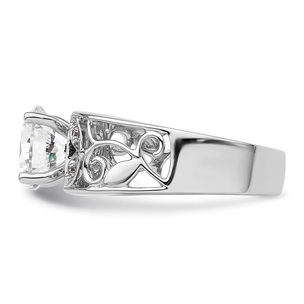 Peg Set Diamond Semi-mount Engagement Rings