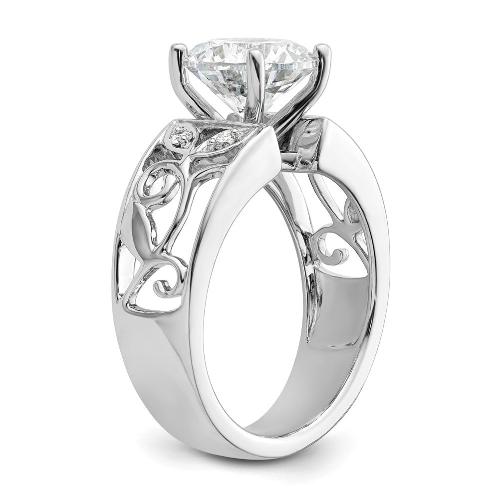 Peg Set Diamond Semi-mount Engagement Rings