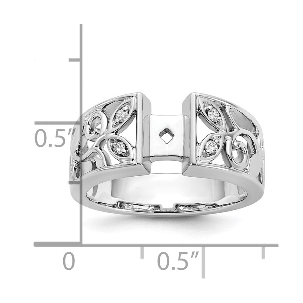 Peg Set Diamond Semi-mount Engagement Rings