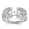 Peg Set Diamond Semi-mount Engagement Rings
