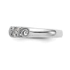 14k White Gold 1/8 carat Diamond Complete Wedding Band